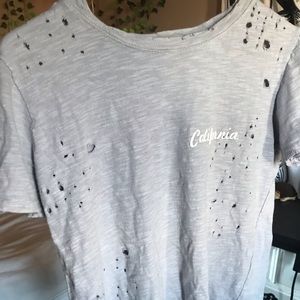 distressed blue brandy tee